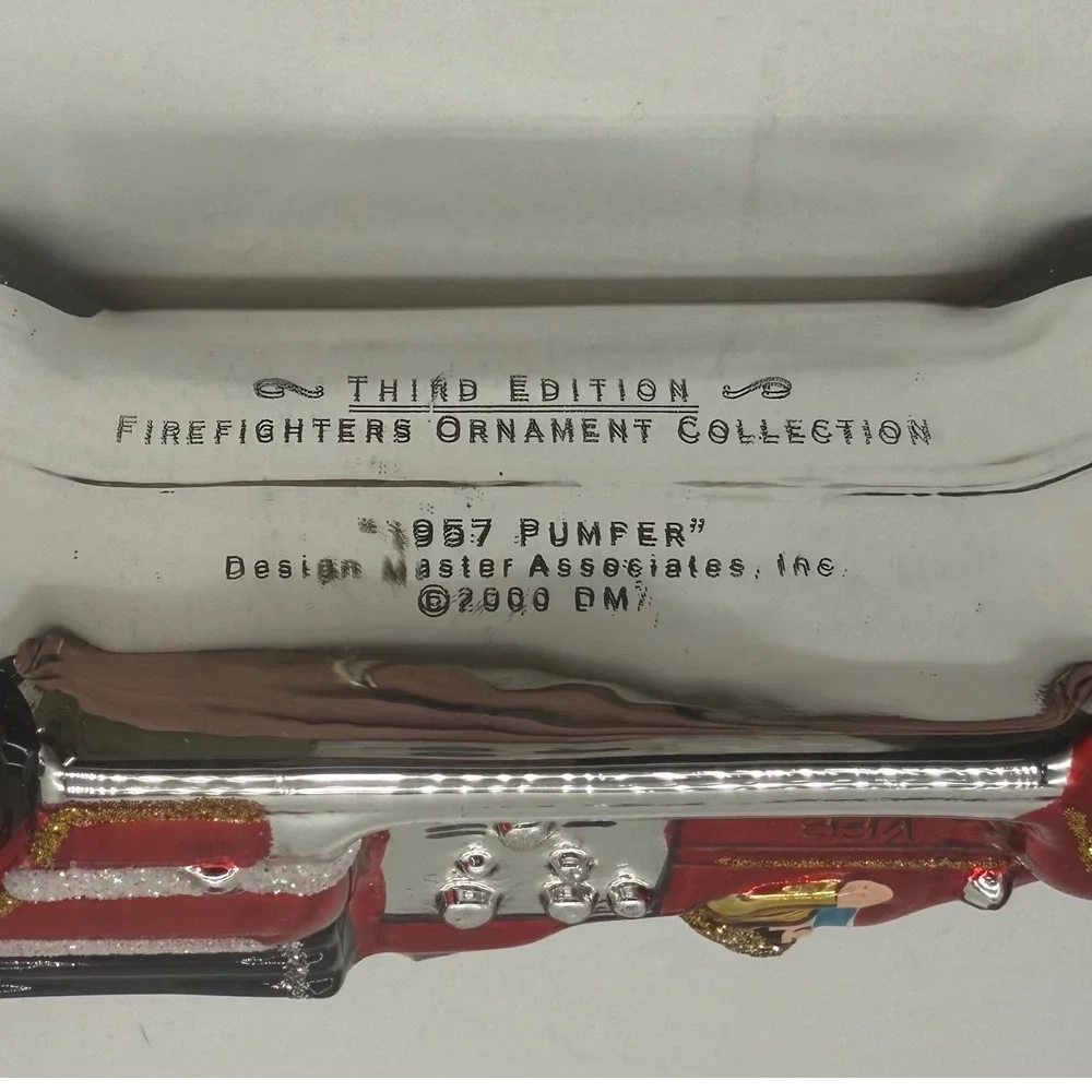 Firefighters Ornament‎ Collection 1957 Pumper blown glass Fire Truck 3rd Edition